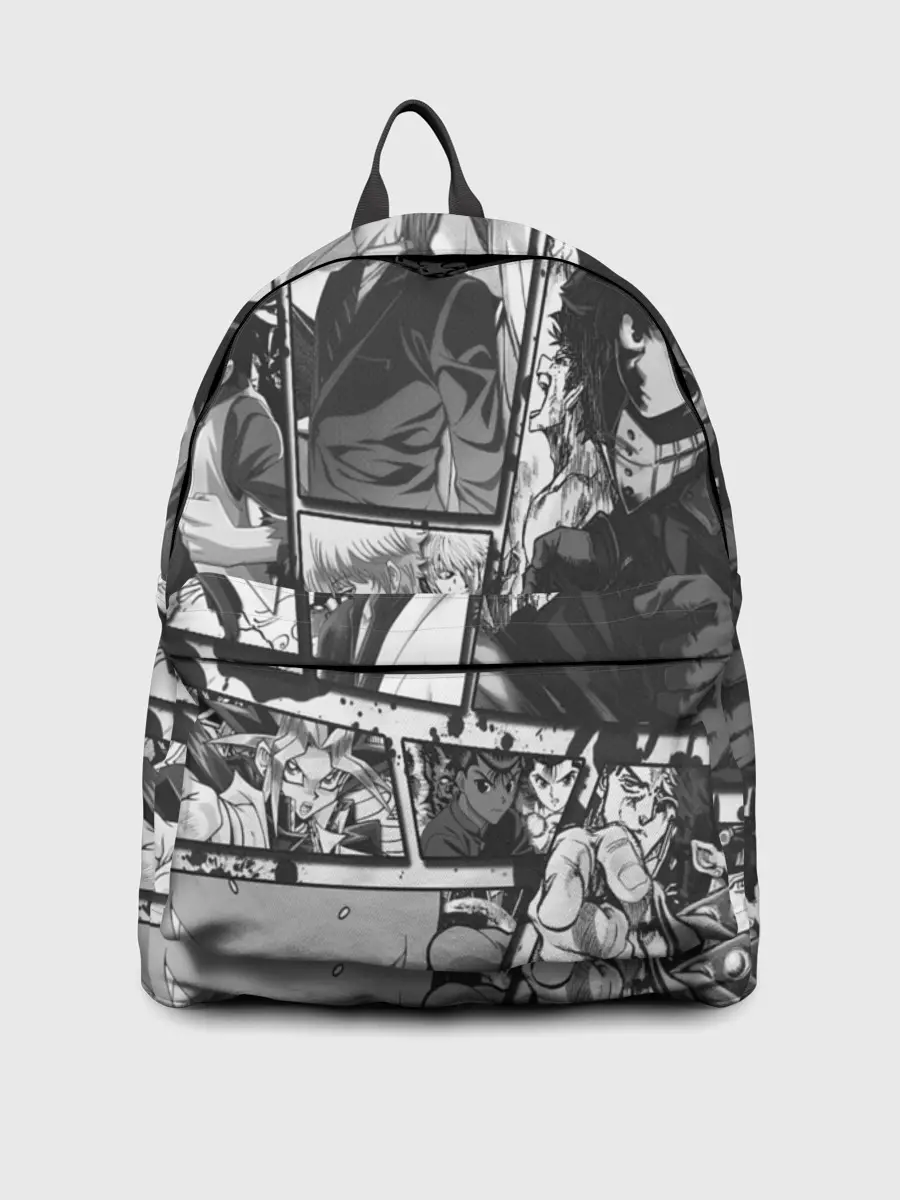 Рюкзак джинсовый / EPIC MAIN ANIME CHARACTERS 3D! monochome