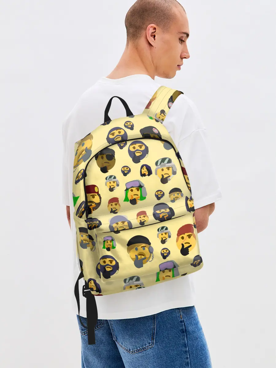 Рюкзак джинсовый / Thinking emoji skins