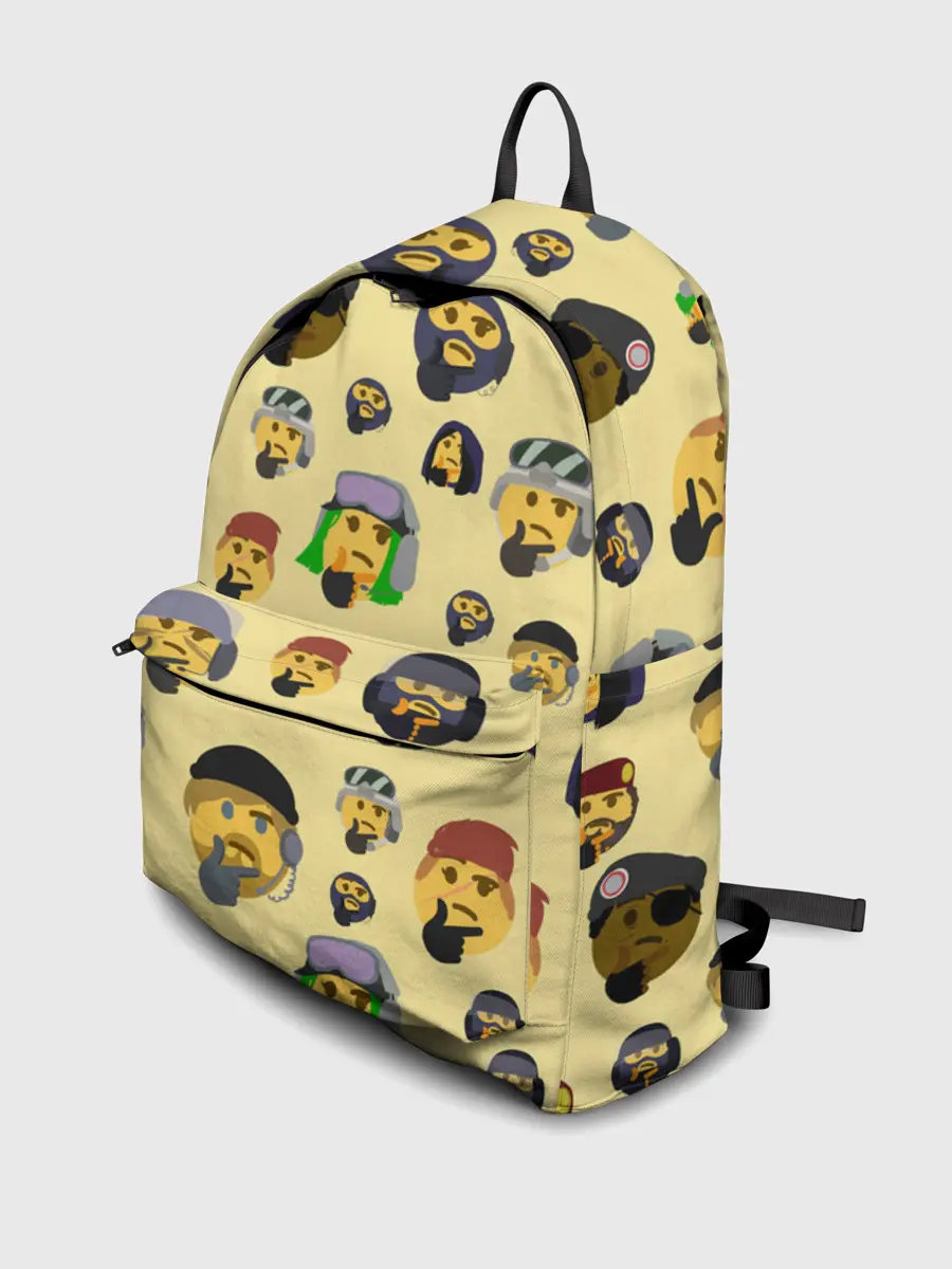 Рюкзак джинсовый / Thinking emoji skins