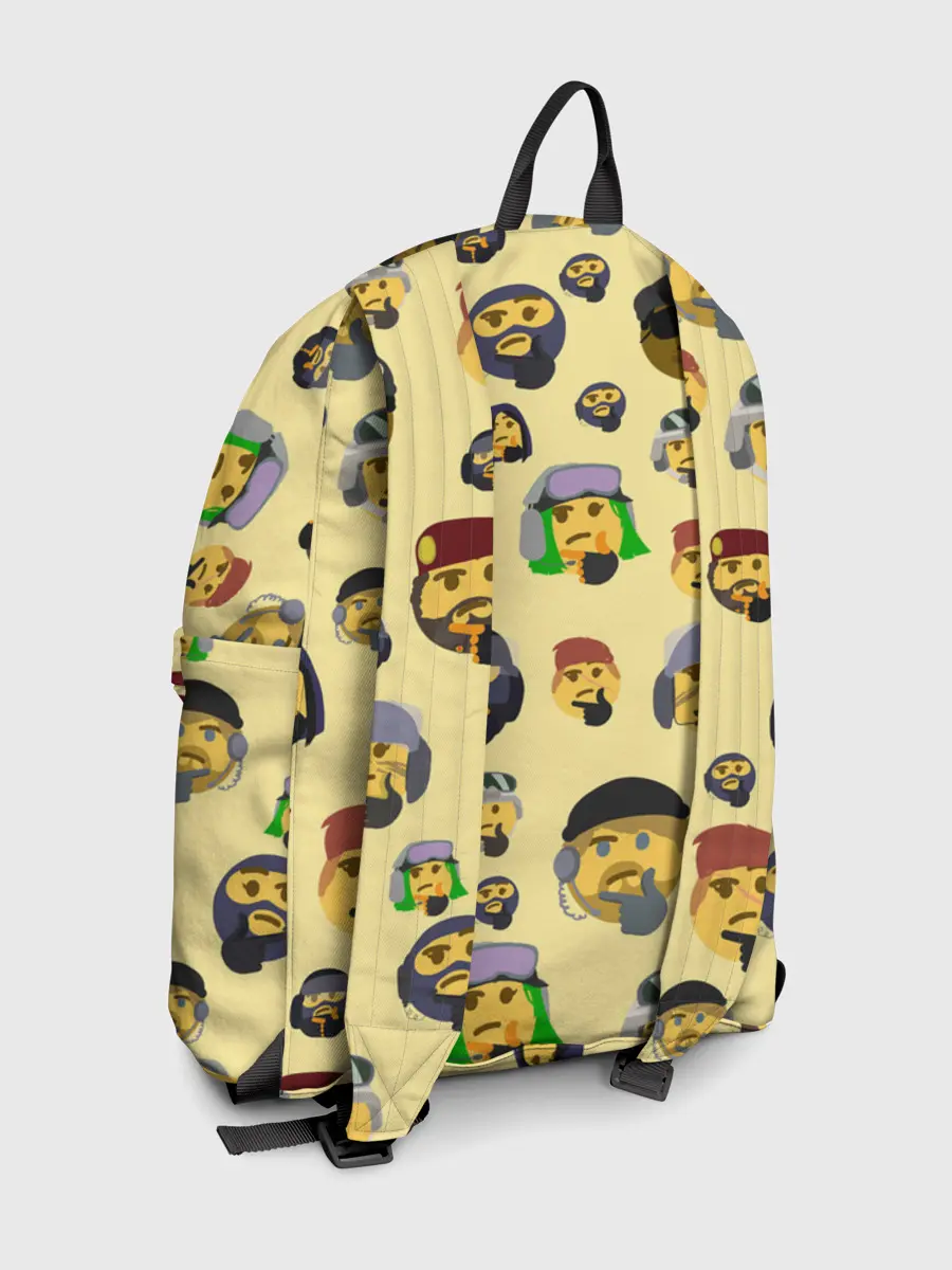 Рюкзак джинсовый / Thinking emoji skins