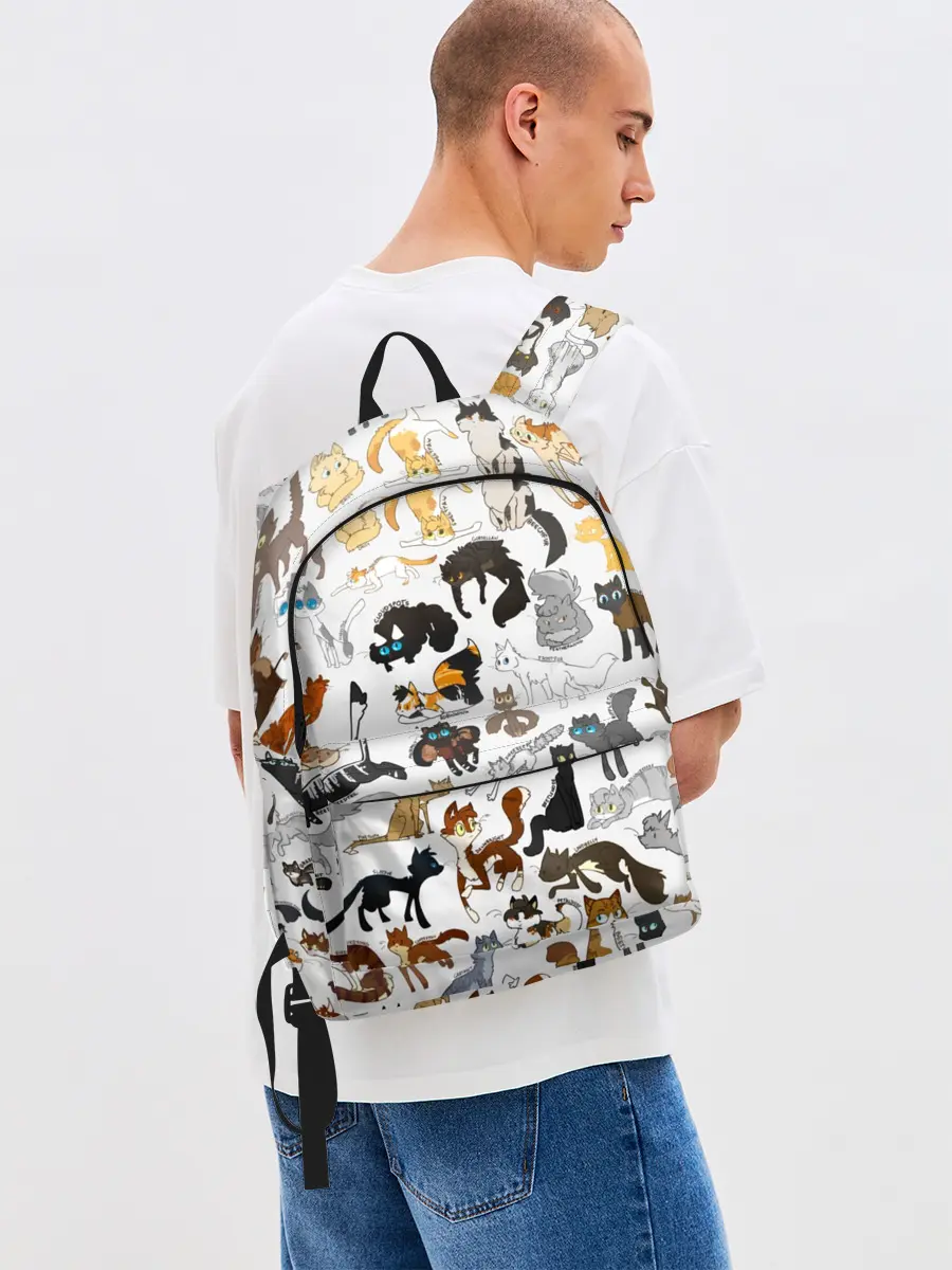 Рюкзак джинсовый / Котоколлаж 03