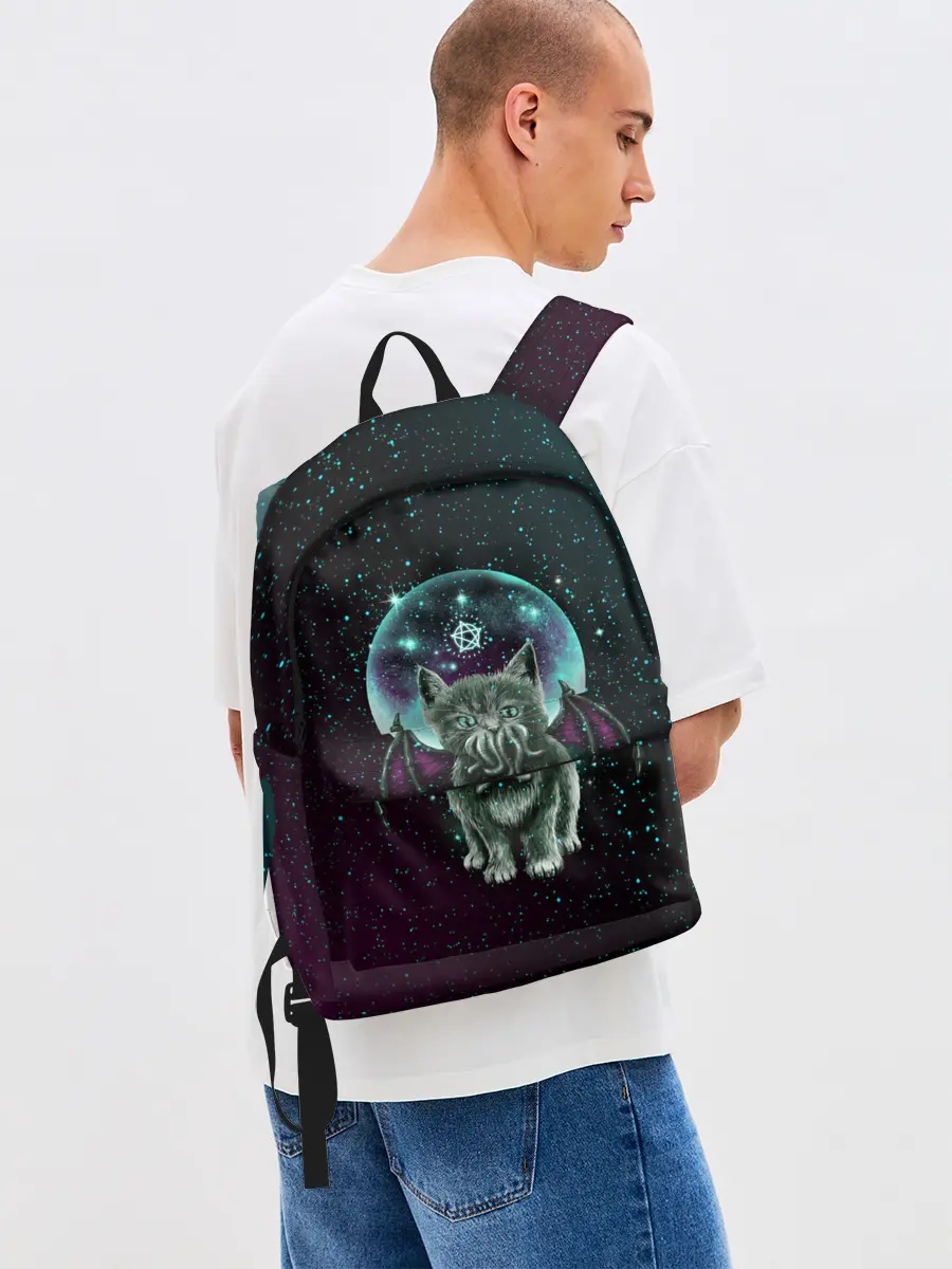 Рюкзак джинсовый / КОТ КТУЛХУ