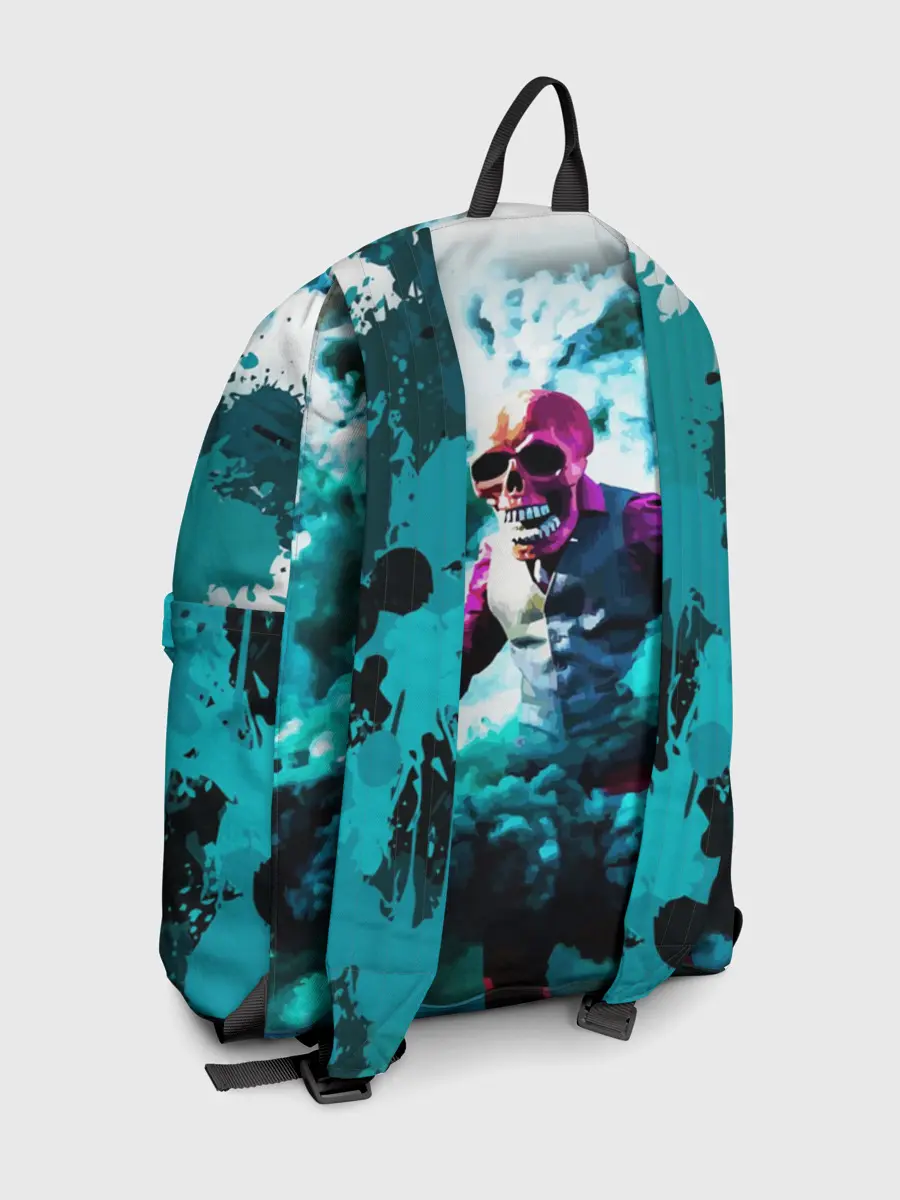 Рюкзак джинсовый / Череп в дыму