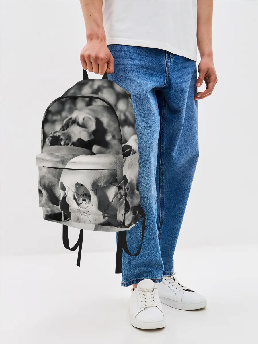 Рюкзак джинсовый / ЧЕРЕПА