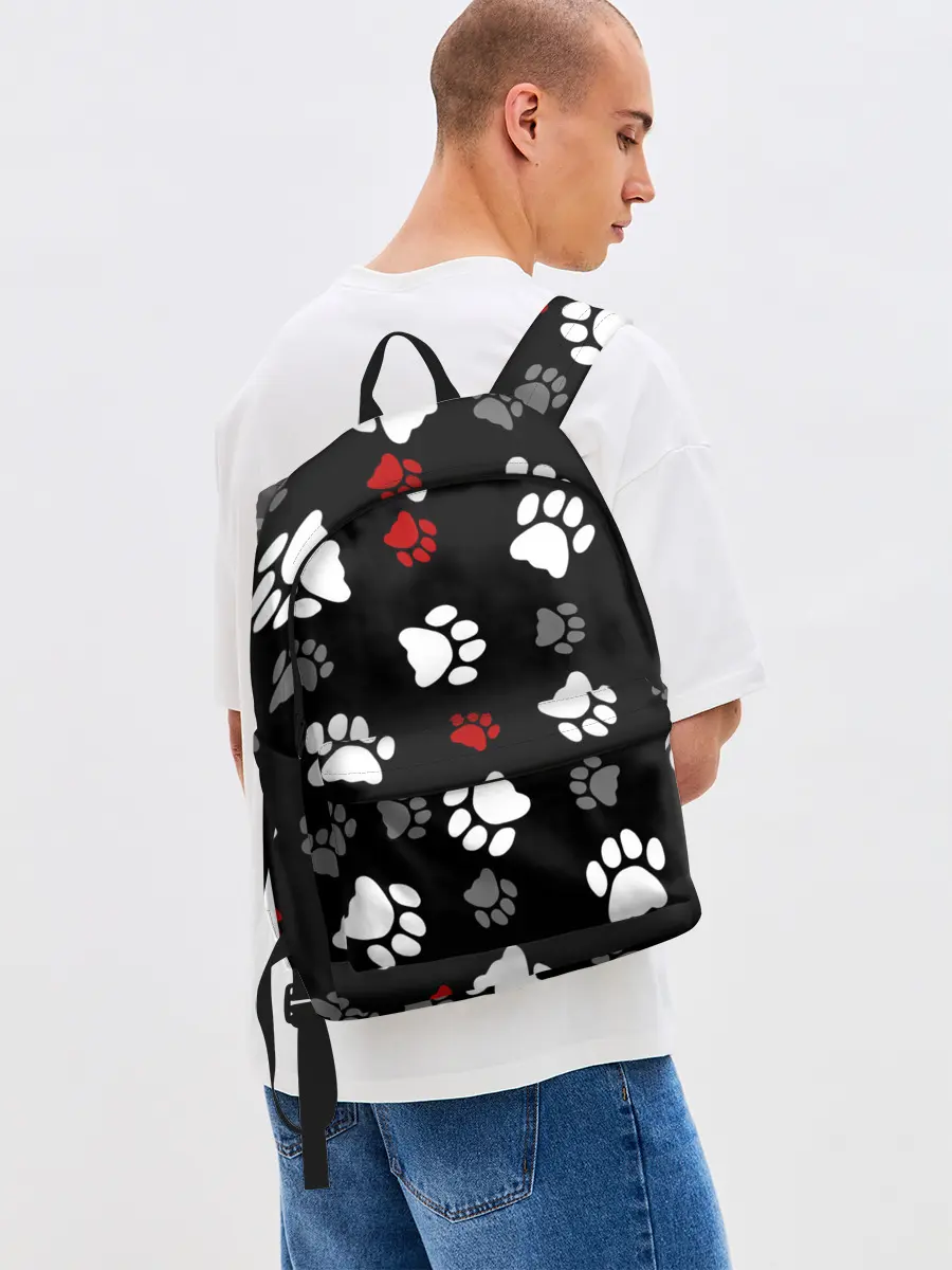 Рюкзак джинсовый / Следы лап