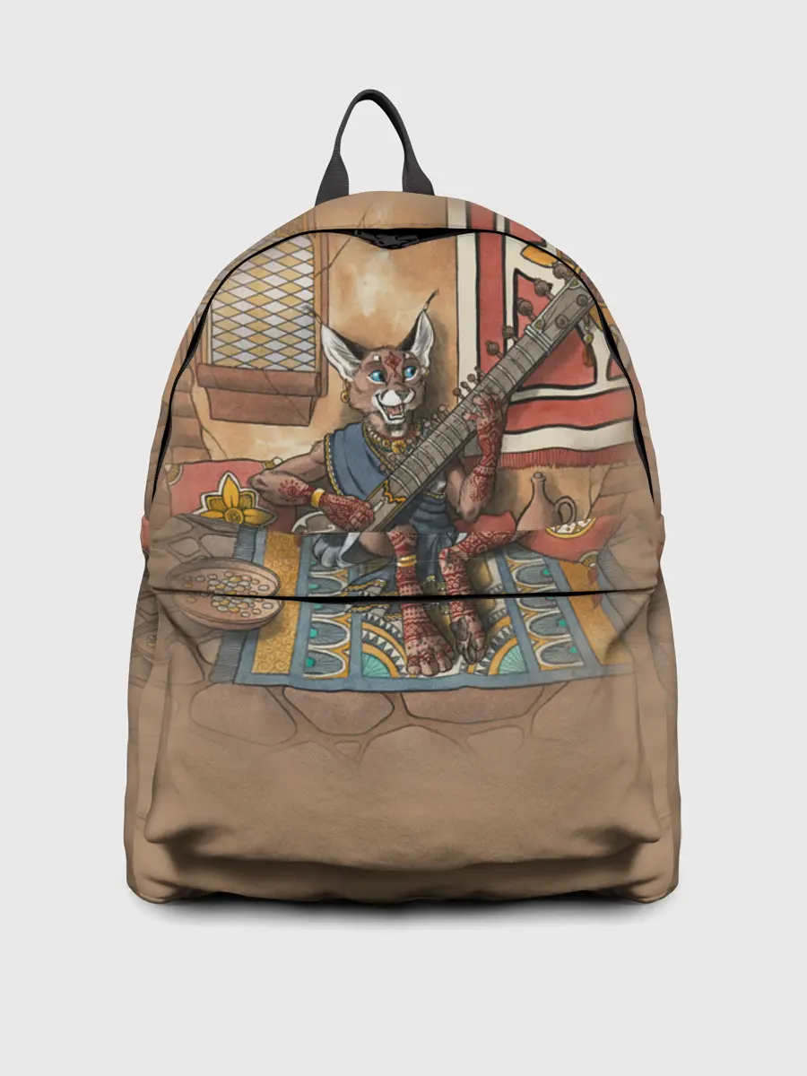 Рюкзак джинсовый / Кот музыкант #17