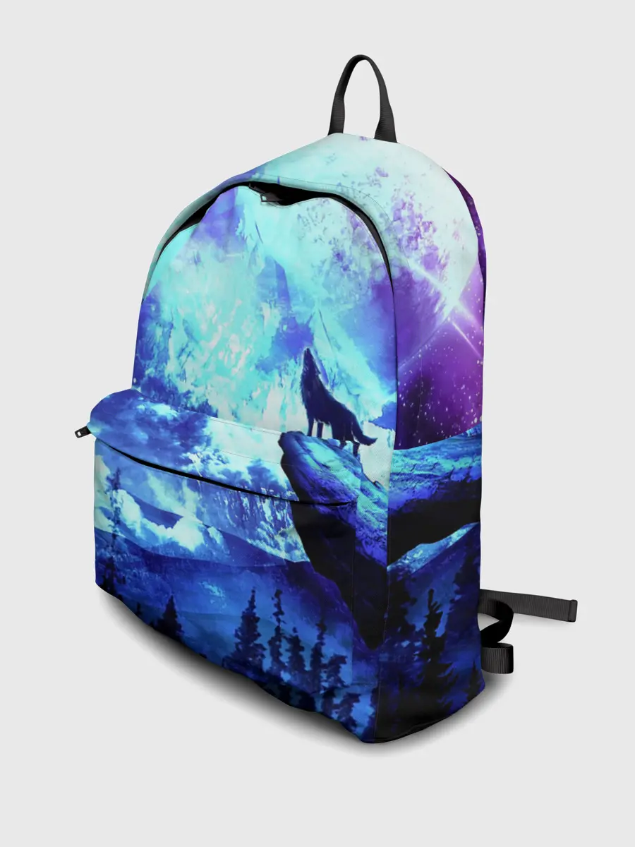 Рюкзак джинсовый / Ночь Волк Луна