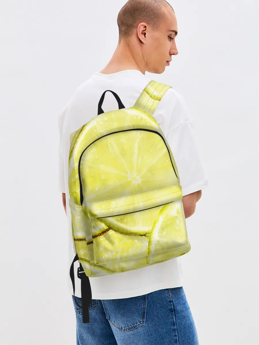 Рюкзак джинсовый / Лайм