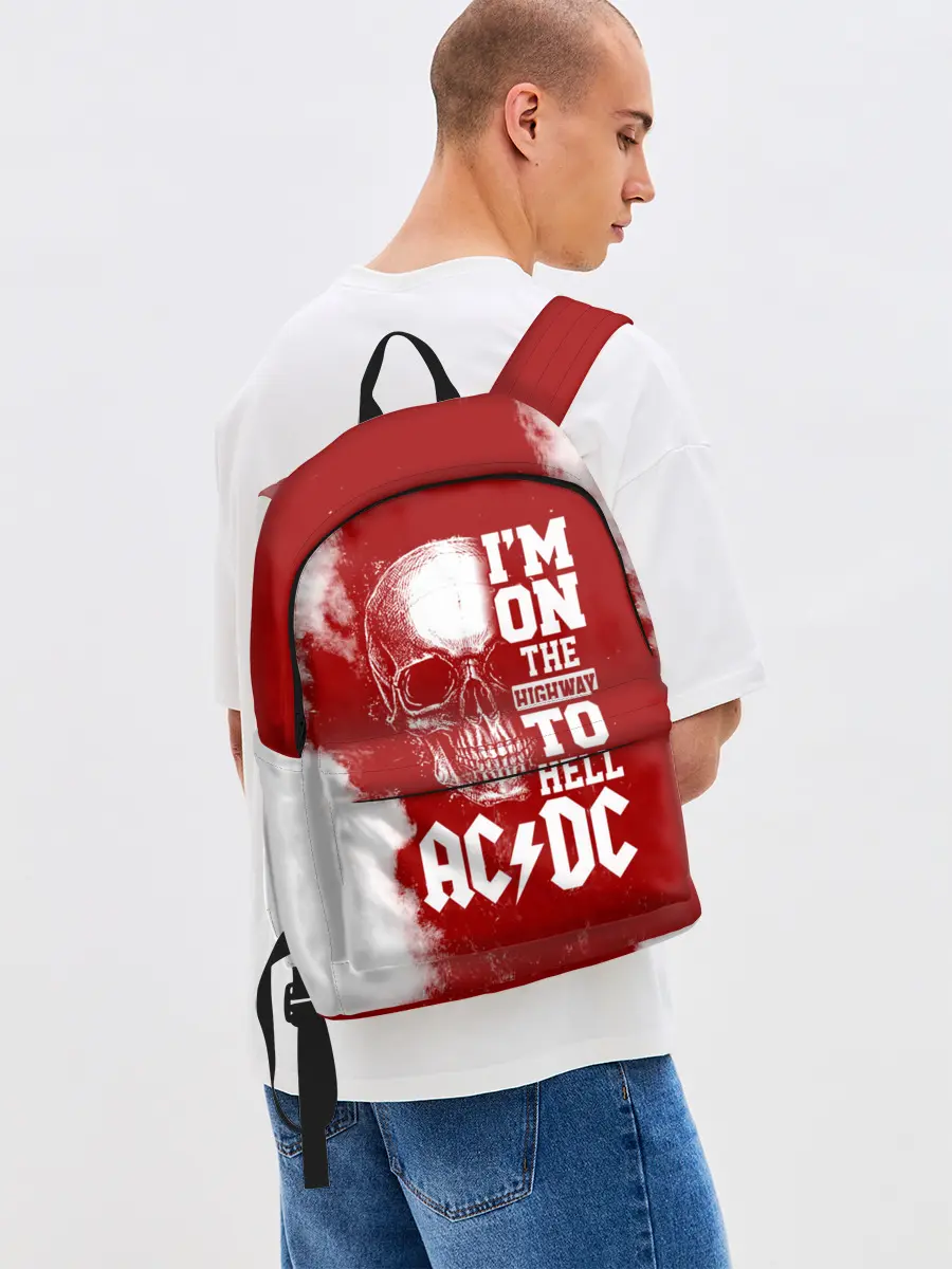 Рюкзак джинсовый / Im on the highway to hell AC/DC