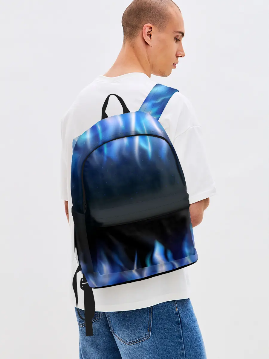 Рюкзак джинсовый / Синий Огонь