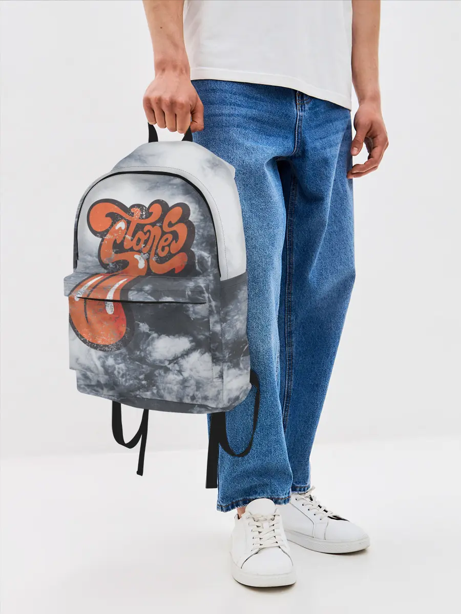 Рюкзак джинсовый / rolling stones