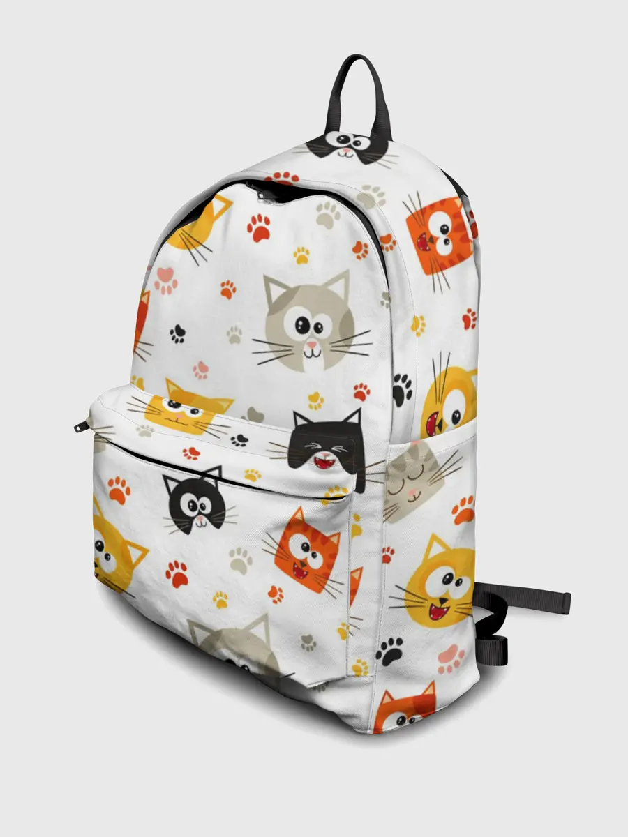 Рюкзак джинсовый / Котики с лапками