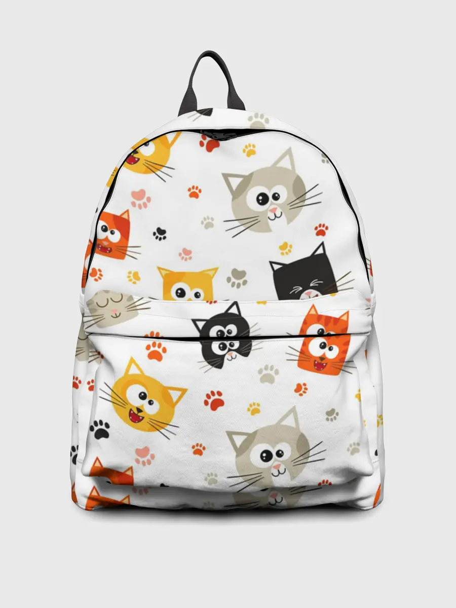 Рюкзак джинсовый / Котики с лапками