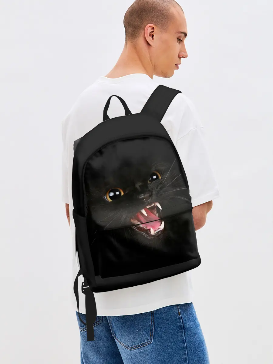 Рюкзак джинсовый / Злой Котик