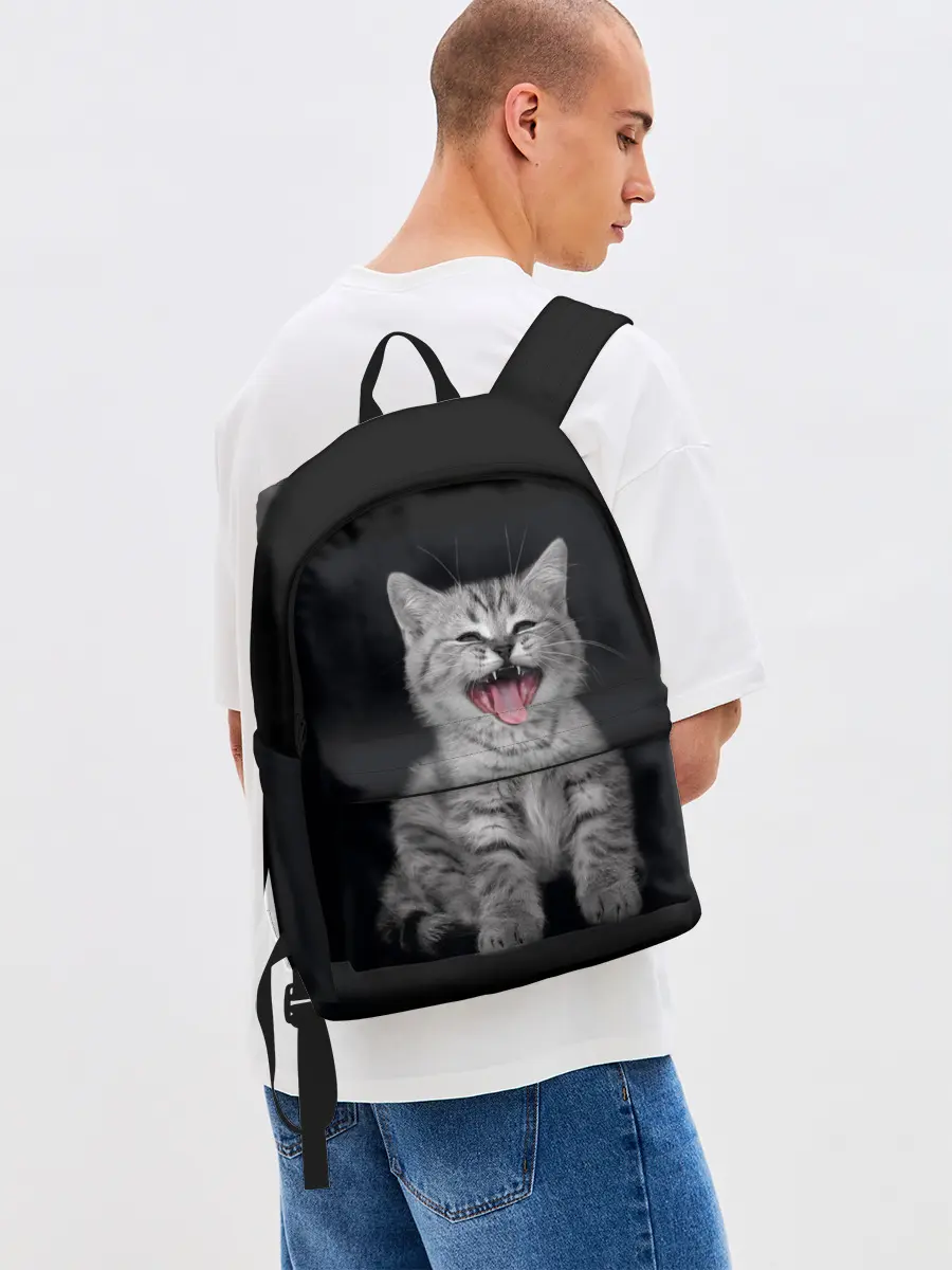 Рюкзак джинсовый / Котенок