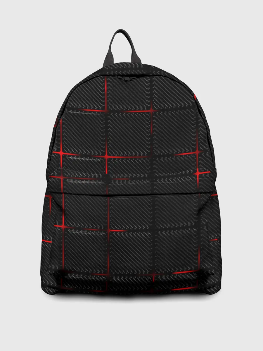 Рюкзак джинсовый / 3D Плиты Red & Black