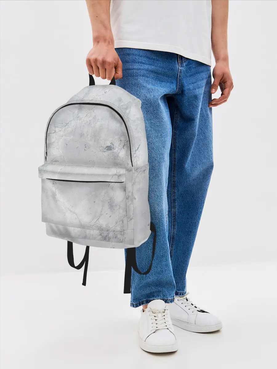 Рюкзак джинсовый / Мрамор
