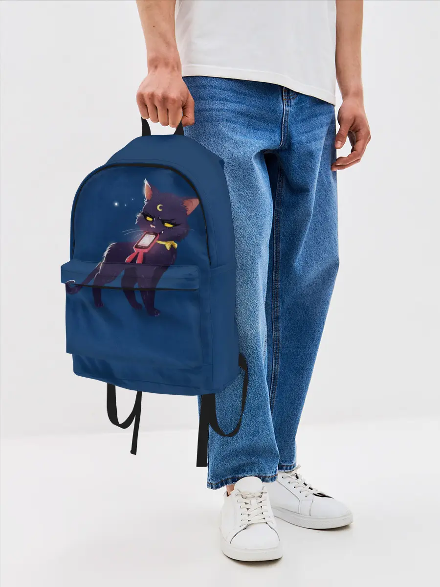 Рюкзак джинсовый / КИСА С ТЕЛЕФОНОМ