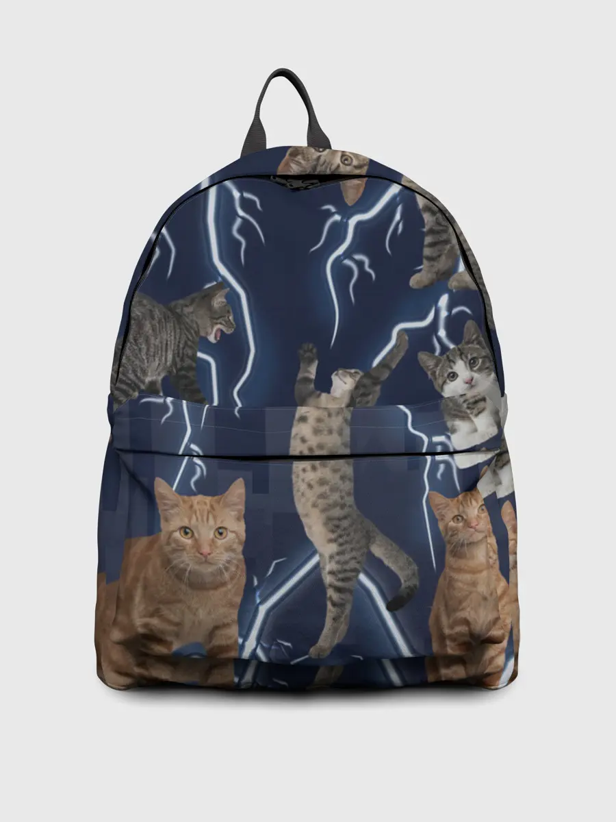 Рюкзак джинсовый / Коты