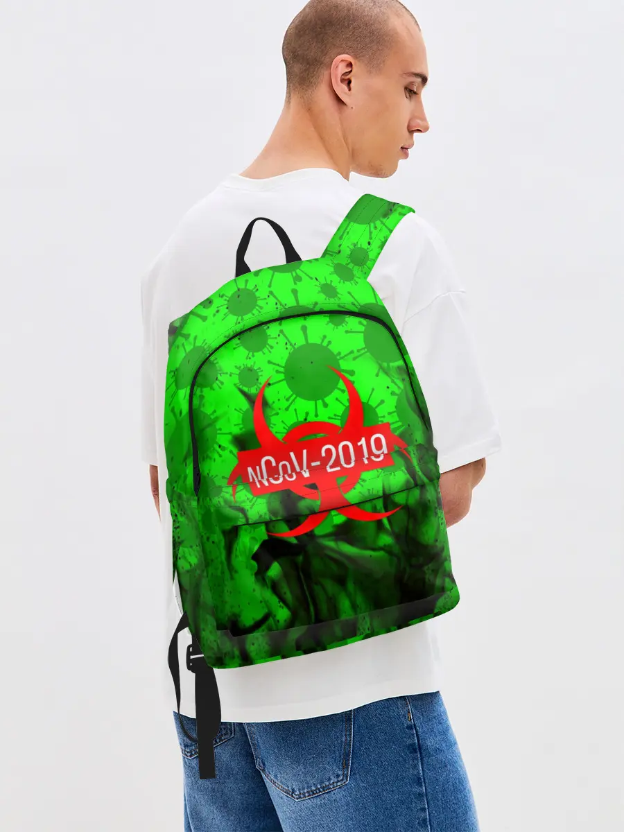 Рюкзак джинсовый / КОРОНАВИРУС