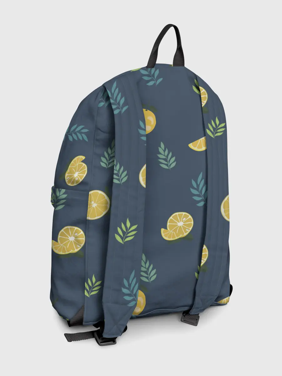 Рюкзак джинсовый / Лимонный узор