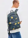 Рюкзак джинсовый / Лимонный узор