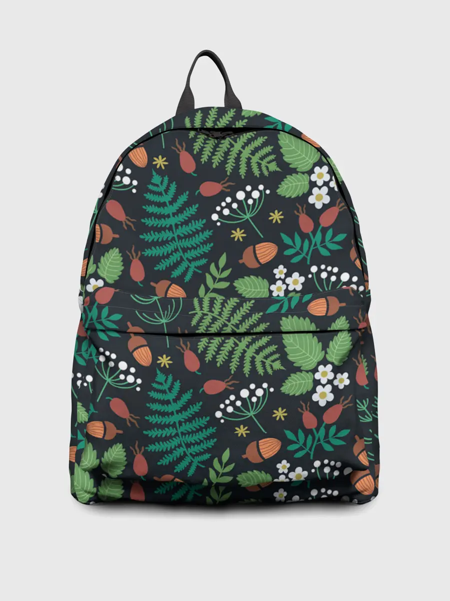 Рюкзак джинсовый / Forest leaves invert