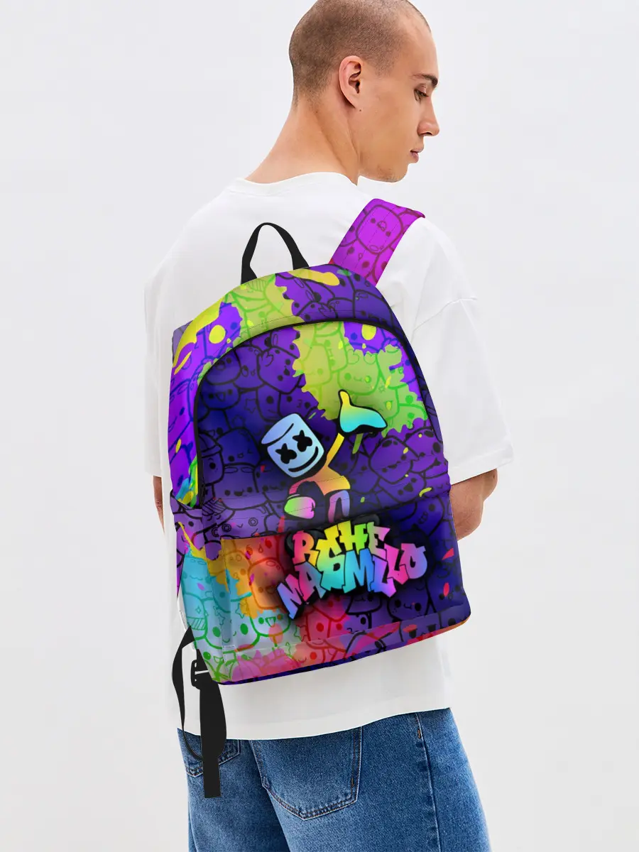 Рюкзак джинсовый / Marshmello