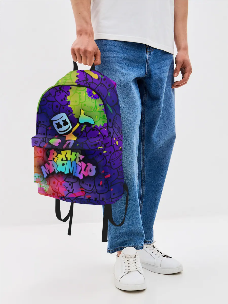 Рюкзак джинсовый / Marshmello