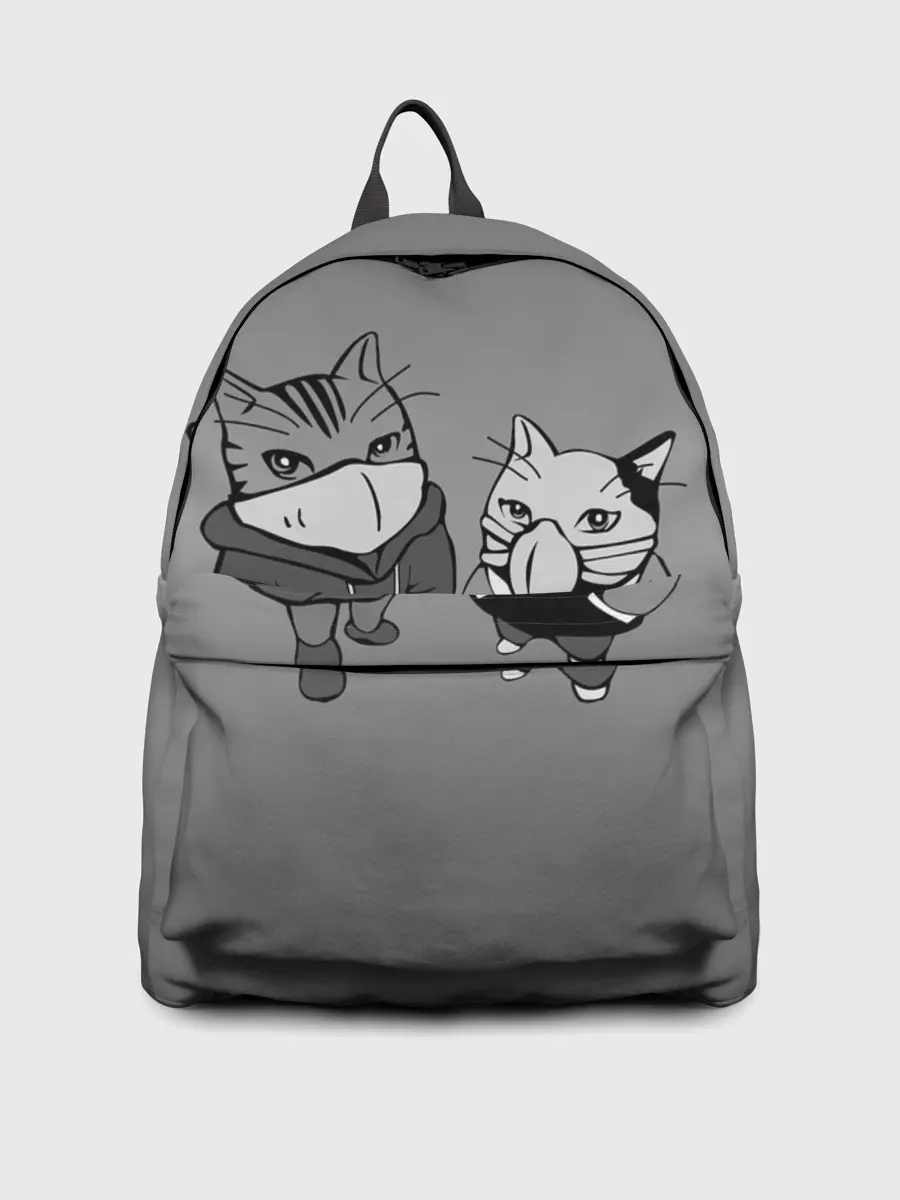 Рюкзак джинсовый / Котики в масках