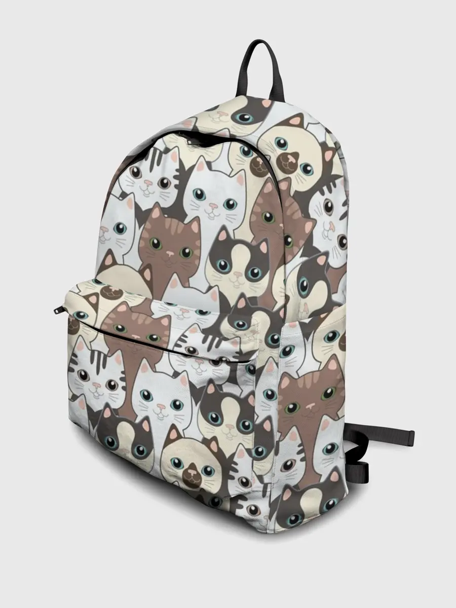 Рюкзак джинсовый / Котики