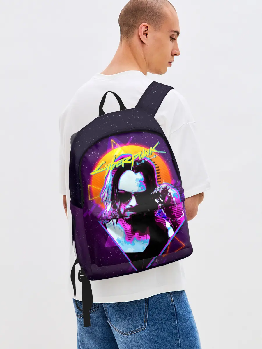 Рюкзак джинсовый / Киану Ривз Cyberpunk 2077