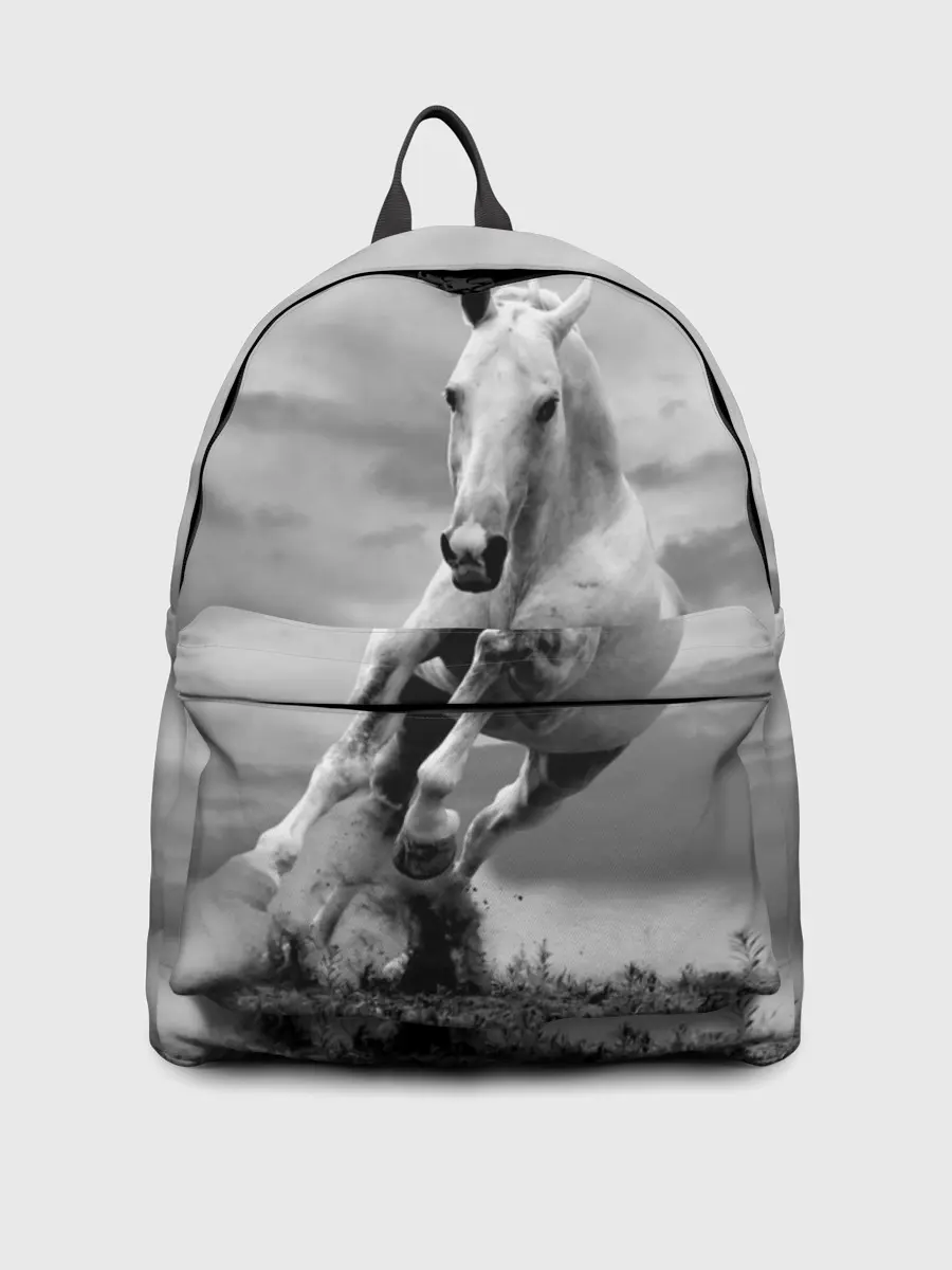 Рюкзак джинсовый / Белая лошадь