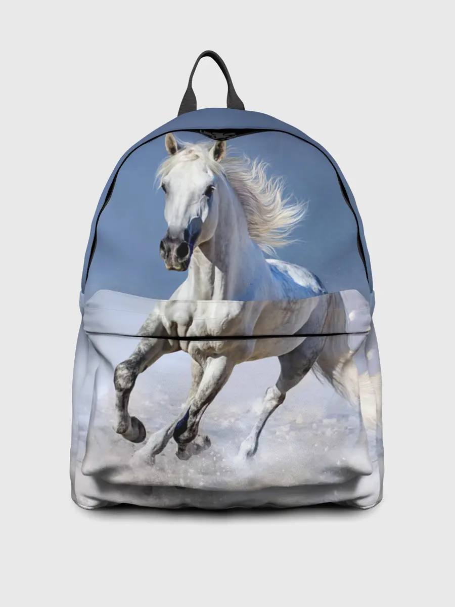 Рюкзак джинсовый / Белая лошадь