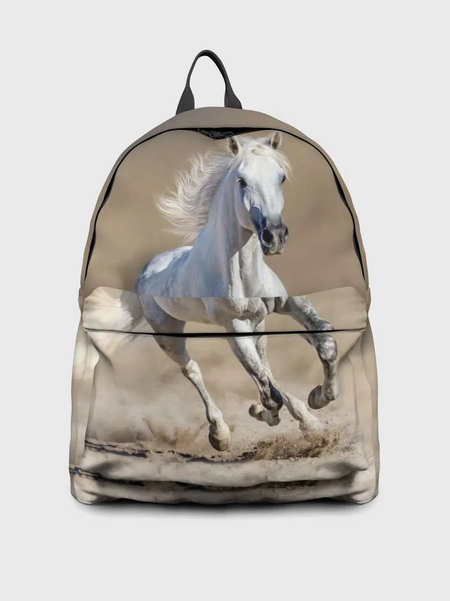 Рюкзак джинсовый / Белый конь