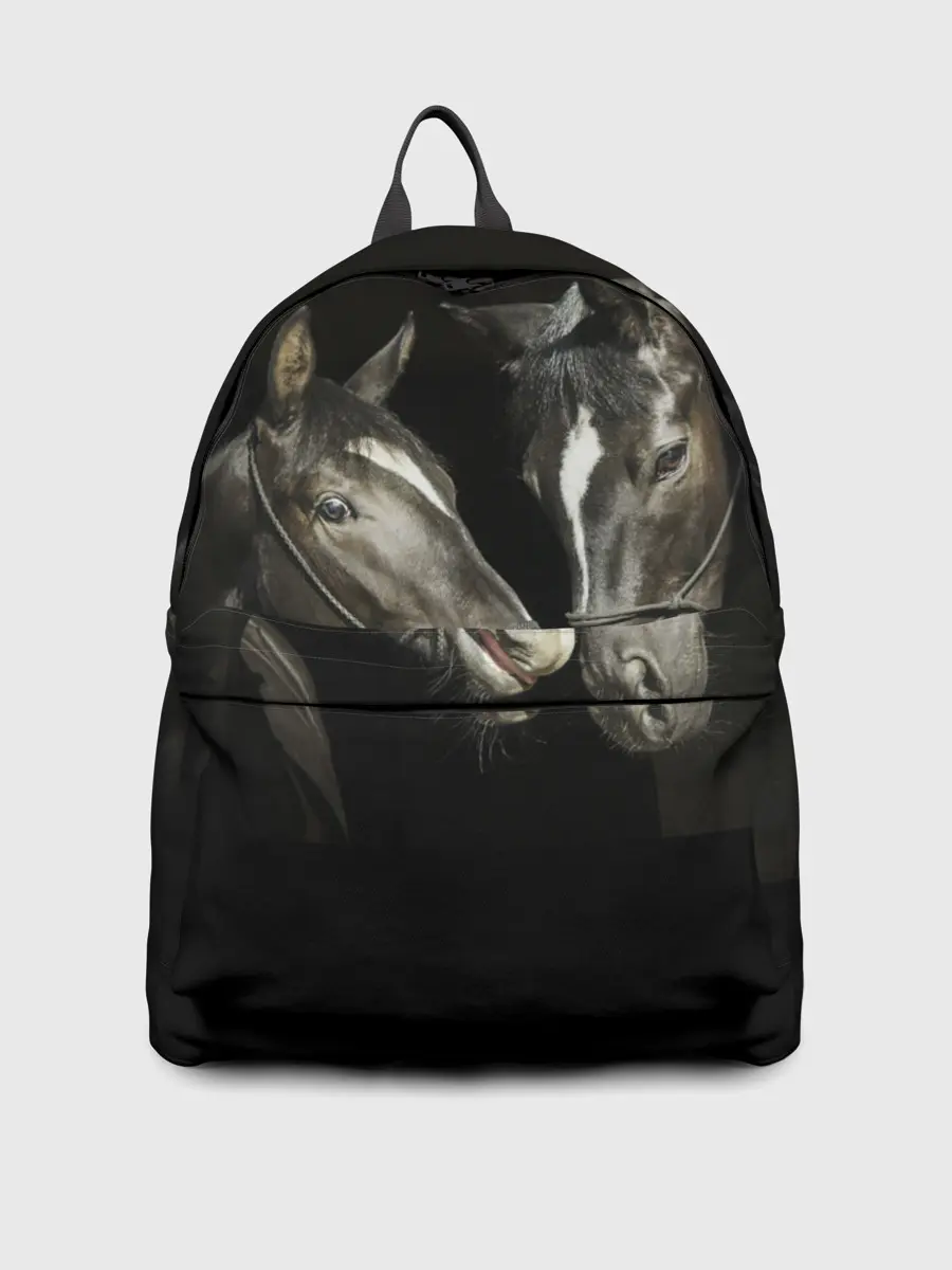 Рюкзак джинсовый / Лошади