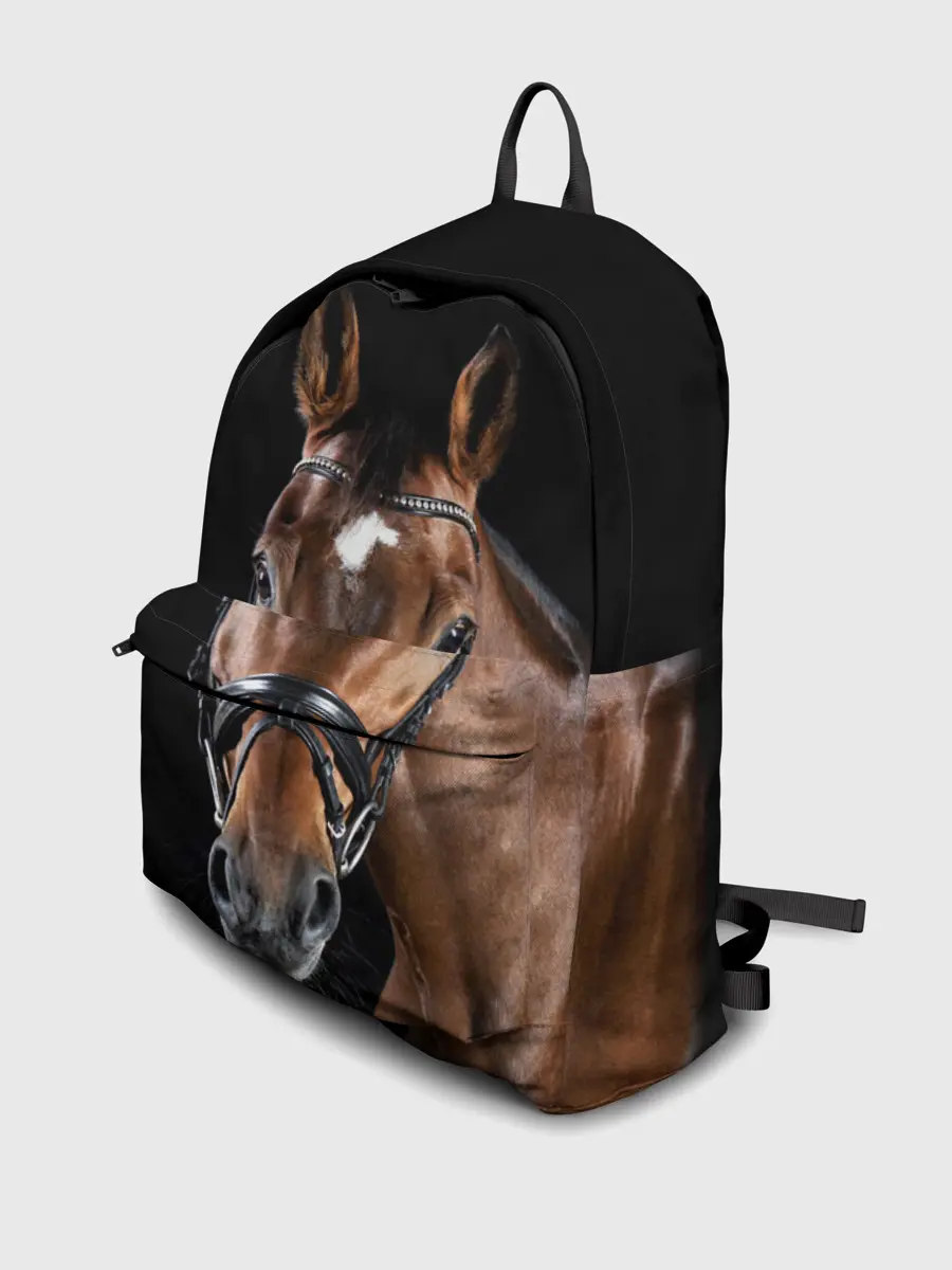 Рюкзак джинсовый / Гнедая лошадь
