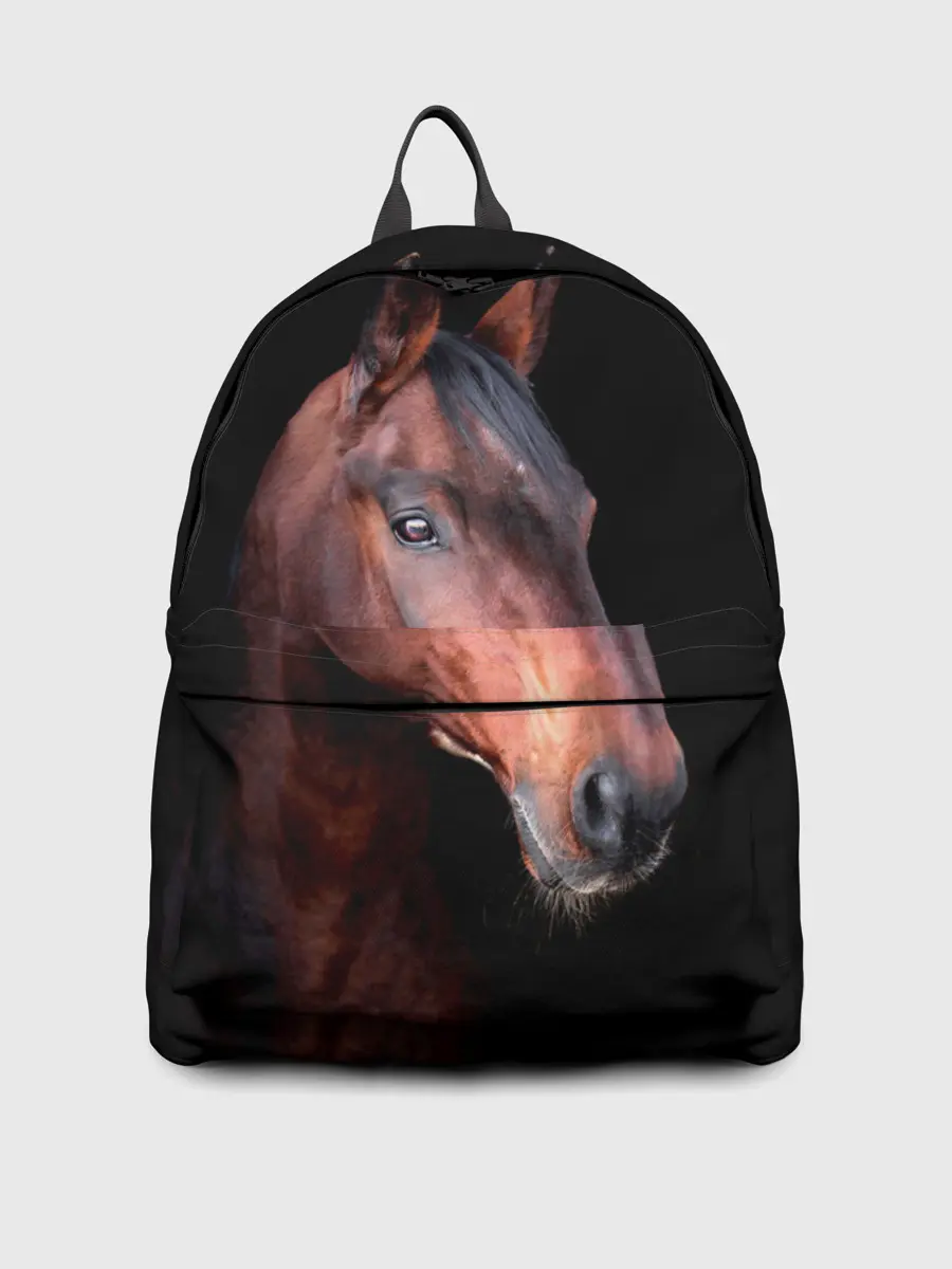 Рюкзак джинсовый / Гнедая лошадь