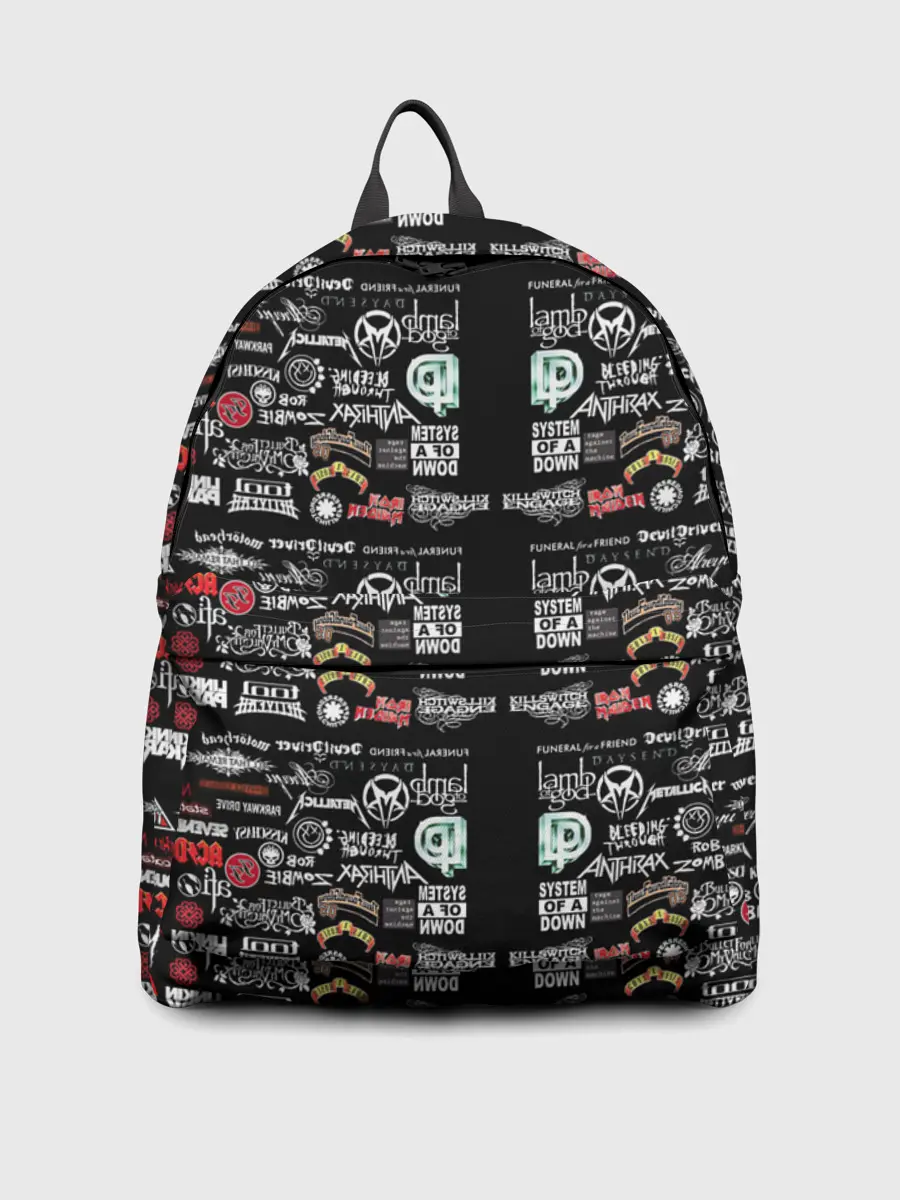 Рюкзак джинсовый / ЛОГОТИПЫ РОК ГРУПП