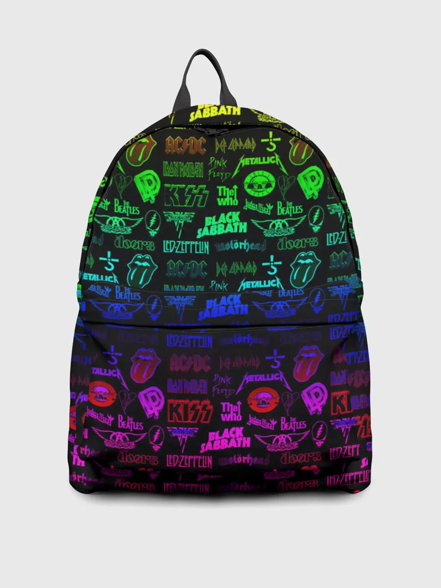 Рюкзак джинсовый / ЛОГОТИПЫ РОК ГРУППЫ