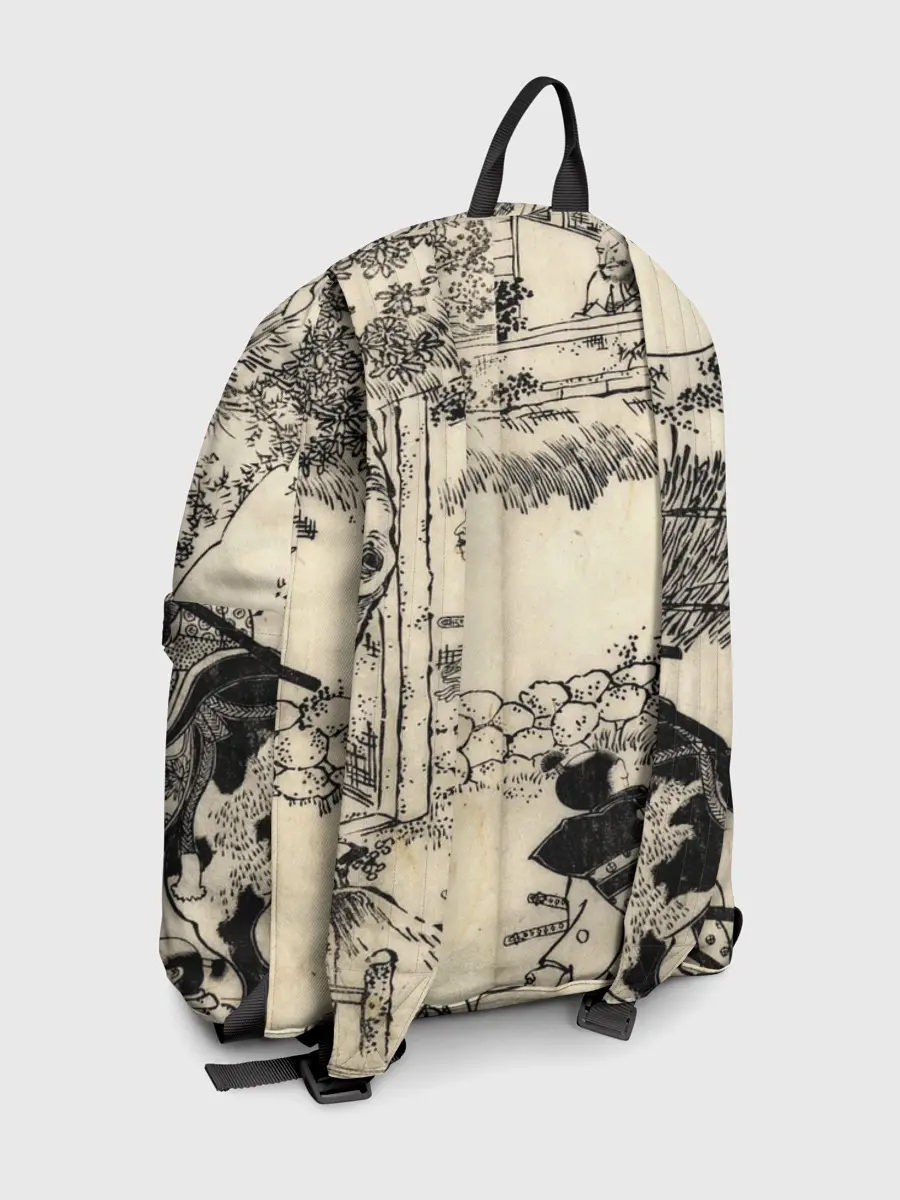 Рюкзак джинсовый / Японская гравюра