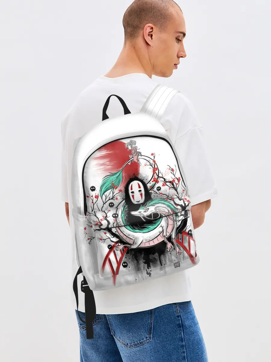 Рюкзак джинсовый / Хаку обвивает Каонаси