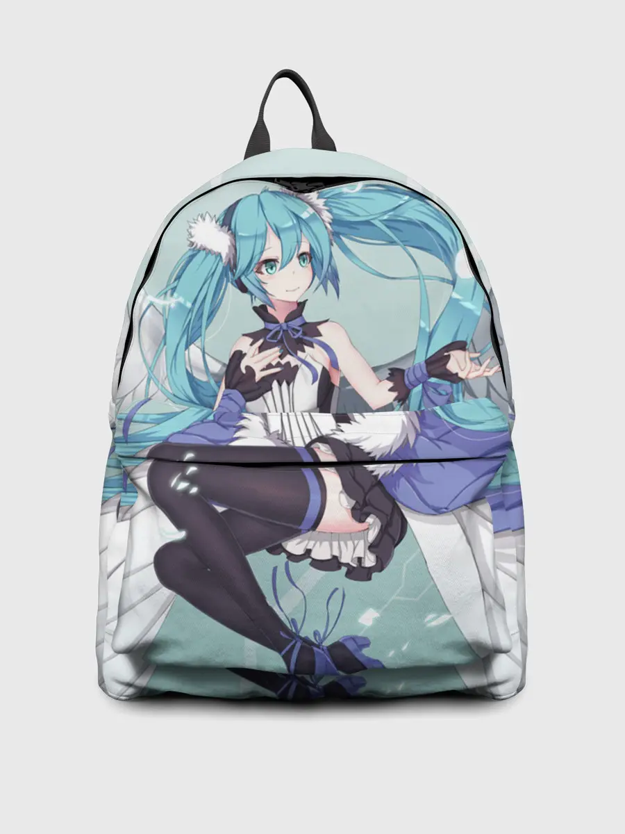 Рюкзак джинсовый / Хацуне Мику с крыльями