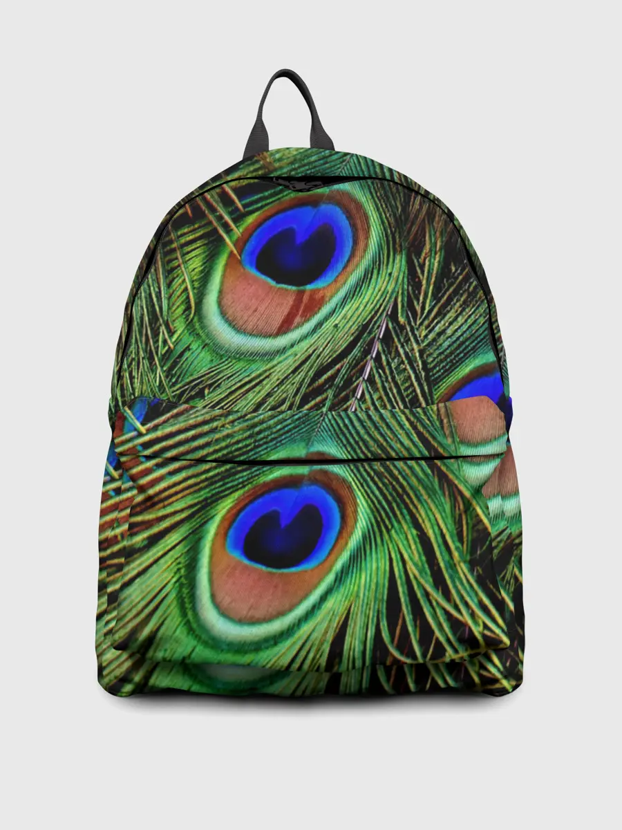 Рюкзак джинсовый / Перья павлина #1