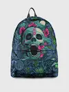Рюкзак джинсовый / Череп В Цветах