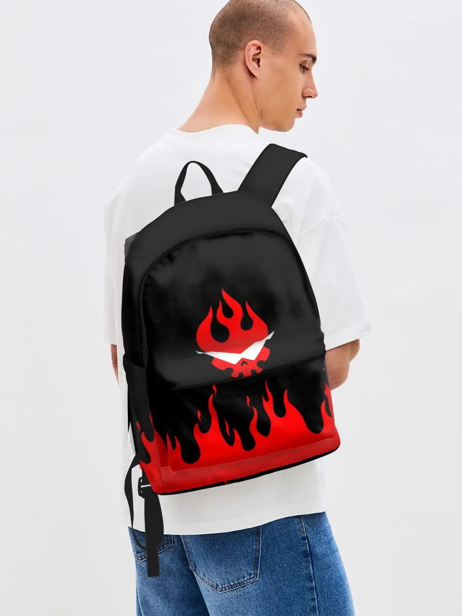 Рюкзак джинсовый / Гуррен Лаганн языки пламени