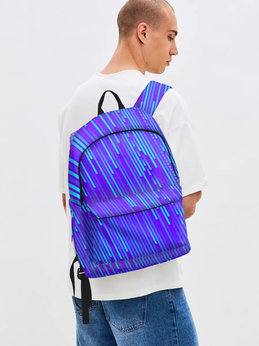 Рюкзак джинсовый / Неоновые Линии