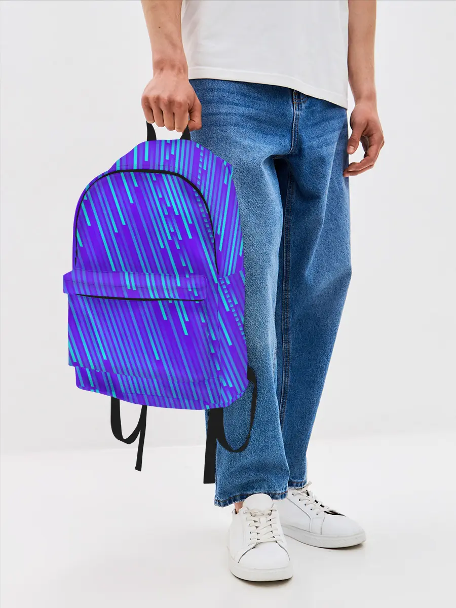 Рюкзак джинсовый / Неоновые Линии
