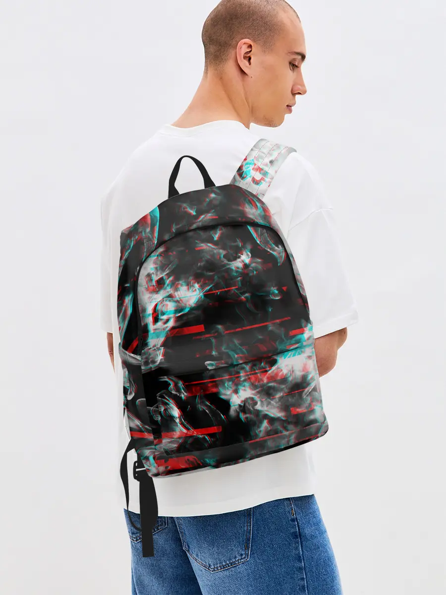 Рюкзак джинсовый / White flame glitch