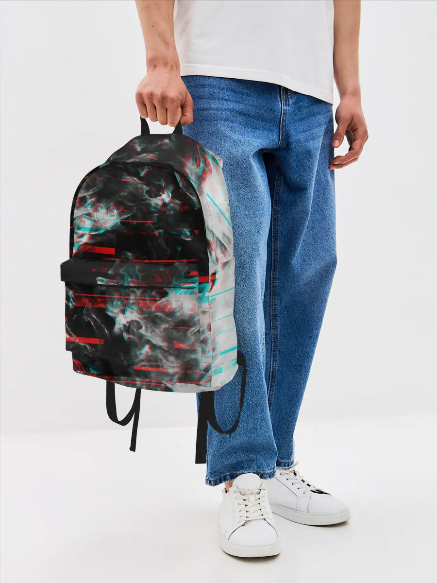 Рюкзак джинсовый / White flame glitch